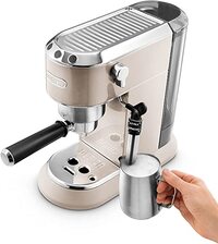 De&#39;Longhi Barista Pump Espresso Manual Coffee Machine With 15 Bar Pump , Cappuccino, Latte Macchiato, Espresso Coffee Maker Milk Frother , EC785.BG , Biege