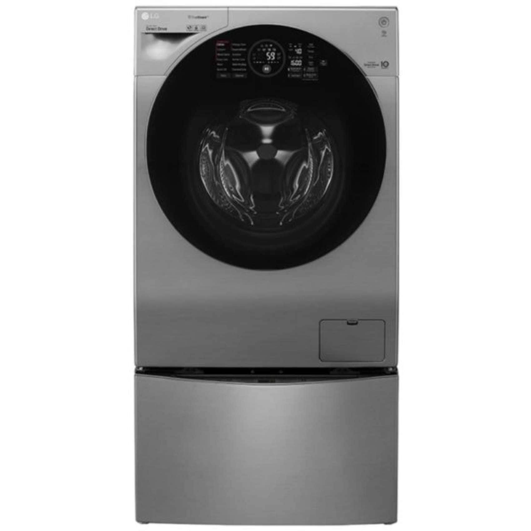 Buy Lg Twinwash Front Loading Washing Machine 12kg With Dryer 7kg F4v5rgp2t F8k5xnk4 Silver Online Shop Electronics Appliances On Carrefour Uae