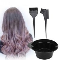Generic - 3 Pcs Hairdressing Brushes Bowl Combo Salon Hair Color Dye Tint Tool Set Kit