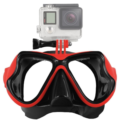 Buy O Ozone Snorkeling Mask With Mount [ Diving Mask, Scuba Mask ]  Compatible For Gopro, For Sjcam, For Yi Action Camera Accessory - Black  Online - Shop Health & Fitness on Carrefour UAE