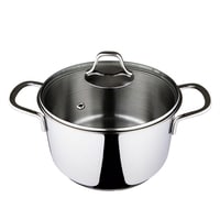 Serenk Modernist Stock Pot, 2.64 Quarts Cooking Pot, Stainless Steel Cookware, Encapsulated Bottom, Dishwasher Safe Induction Cookware, 7.87 in/20 cm, 84.55 oz/2.5 lt
