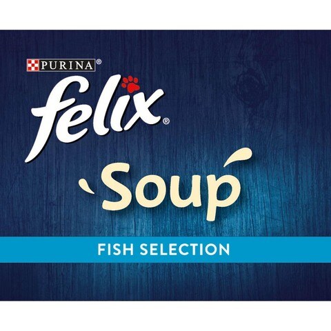 Purina Felix Fish Selection Soup Cat Food 48g Pack of 6