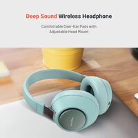 Porodo Bluetooth Headphones, Noise Cancelling Soundtec Deep Sound Pure Bass Wireless Over-Ear Headphones (Green)
