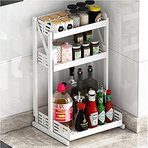 A Multifunctional 3-layer Kitchen Spice Rack, A Storage Rack For