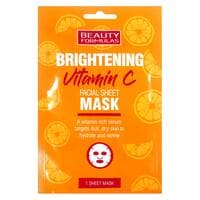 Beauty Formulas Brightening Vitamin C Facial Sheet Mask Orange