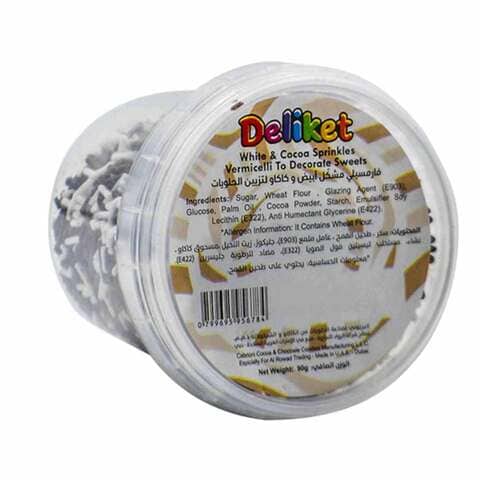 Deliket White And Choco Vermicelli Sprinkles 90g