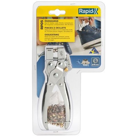 اشتري RAPID RP05 Eyelet Plier for Professional and DIY Use, Includes 100 Pack of 4mm Eyelets في الامارات