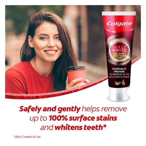 Buy Colgate Toothpaste Optic White for Coffee, Tea and Tobacco Users, 75 ml  Online - Shop Beauty & Personal Care on Carrefour Saudi Arabia