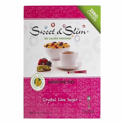Sweet &amp; Slim Diet Sugar - 100 Sachets