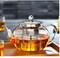Lushh Borosilicate Glass Teapot Coffee Pot With Heat Resistant Stainless Steel Infuser Tea Pot Can be Used On Stovetop 1000ml/35oz