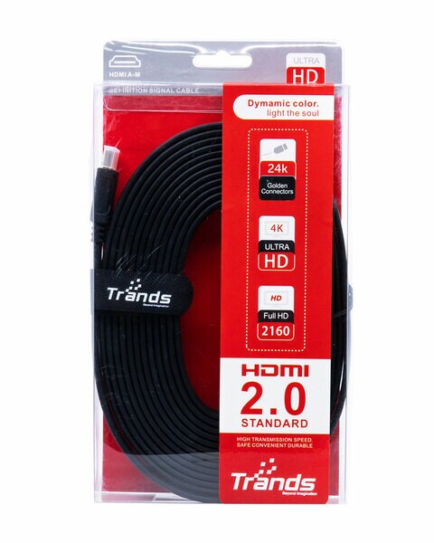 Buy Trands Flat Hdmi 4K Gold Plated Cable 5 Metre Online Shop