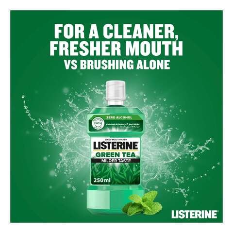 Listerine Green Tea Mouthwash With Germ-Killing Oral Care Formula Daily Mouthwash 250ml