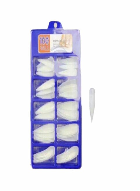 اشتري Generic 100-Piece False Nail Tips White في الامارات