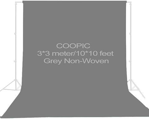 Coopic 3X3m/10X10Ft Grey Non-Woven Fabric Photo Photography Backdrop Background