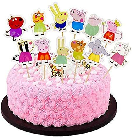 Buy Generic Set Of 24 Pieces Peppa Pig Theme Party Decorative Cupcake Topper For Kids Birthday Party Baby Shower Online Shop Stationery School Supplies On Carrefour Uae