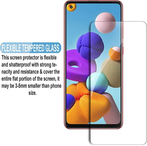 Al Aseel Tempered Glass Screen Protector for Samsung Galaxy A21s Clear