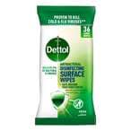 Buy Dettol Original Antibacterial Disinfecting Surface Wipes, 36s in Kuwait