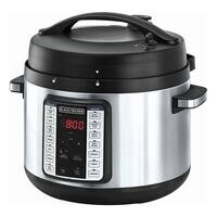 Black+Decker EZ Smart Steam Pot Electric Pressure Cooker PCP1010-B5 10L Silver