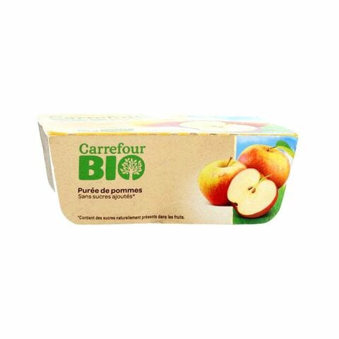 Carrefour Bio Dessert Apple Puree 100g Pack of 4