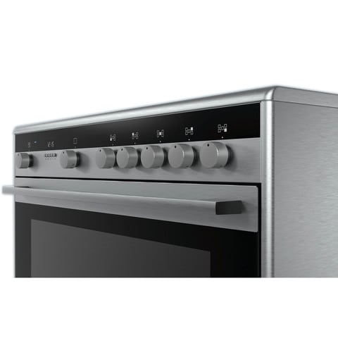 Siemens 5 Burners Electric Cooker And Oven HY738357M Silver 112L 90x60cm