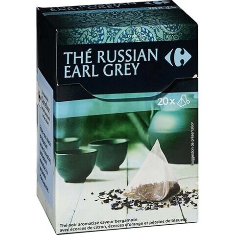 Buy Carrefour Russian Earl Grey Tea 1.8g x 20 Teabags in Kuwait