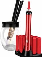 Buy Generic Electric Makeup Brush Cleaner Set Red/Black/Clear in UAE