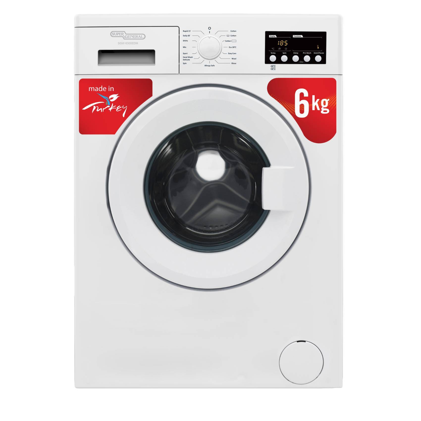 Buy Super General 6KG Front Load Washing Machine 6300EDM Online Shop