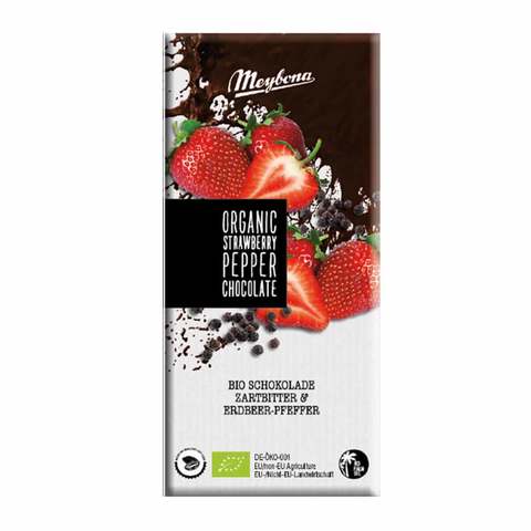 Meybona Organic Strawberry Pepper Chocolate 100g