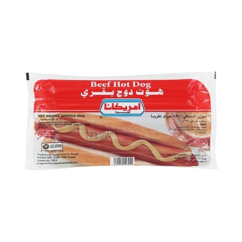 Americana Beef Hot Dog 450g