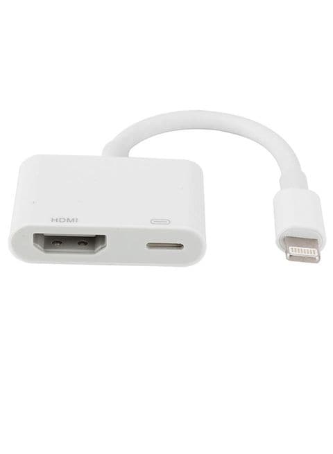 Generic - Lightning To HDMI AV TV Cable Adapter Converter Cable White