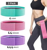 SKY-TOUCH Resistance Bands Fabric,Exercise Bands Non Slip Hip Elastic Bands for Hip, Legs, Butt, Glutes and Thighs Workout, Thick Wide Fitness Loop Circle Resistance Bands, Set of 3 pack