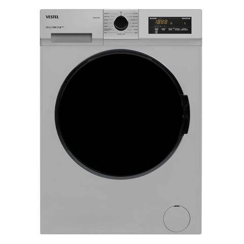 Vestel Washing Machine W1014TDS 10Kg Silver (Plus Extra Supplier&#39;s Delivery Charge Outside Doha)