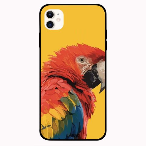 Theodor - Apple iPhone 12 6.1 inch Case Art Parrot Flexible Silicone