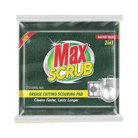 Max Scrub 2 In 1 Scouring Pad 2 Pieces