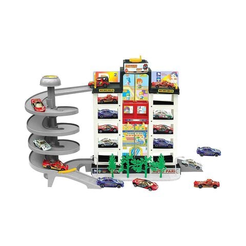 Power Joy Vroom Vroom Motor City Garage with 4 Cars Multicolour