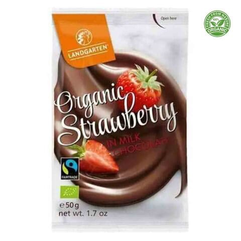 Landgarten Organic Strawberry In Milk Chocolate 54g