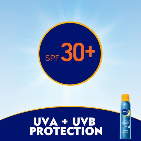 NIVEA SUN Spray, UVA &amp; UVB Protection, Protect &amp; Refresh, SPF 30, 200ml