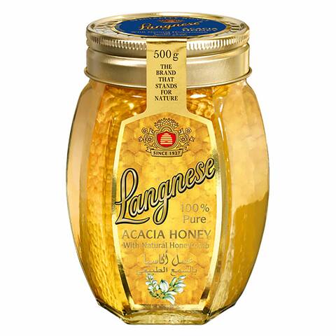 Langnese Acacia Honey With Comb 500g
