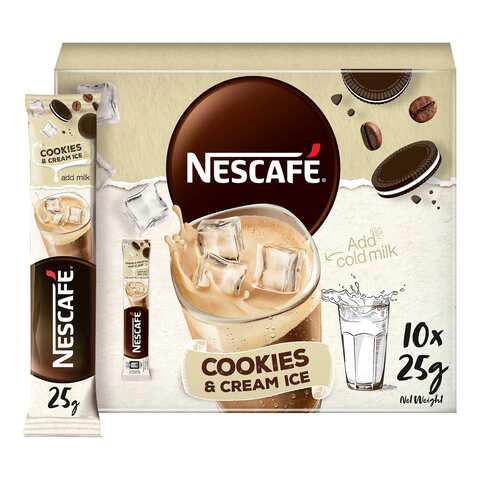 Buy Nescafe Cookies and Cream Ice Coffee Mix 25g Pack of 10 Online - Shop  Beverages on Carrefour Saudi Arabia