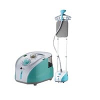 AFRA Garment Steamer With Iron Board 2.0L 1950W 30s Heating Time, 50mins Working Time, 32g/Mins Air output, Adjustable Telescopic Pole, 50 To 132 cm Stand Height, AF-1950GSWB, 2 Year Warranty