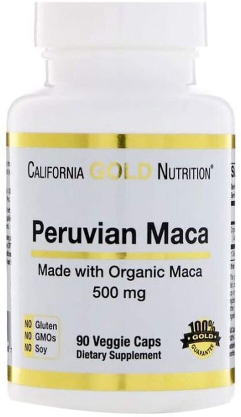 Peruvian Maca 500 mg Dietary Supplement, 90 Capsules