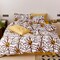 LUNA HOME Single size bedding set 4 pieces without filler, Yellow Color Flower design
