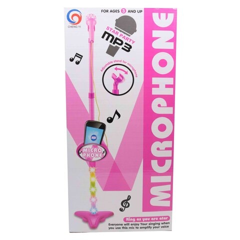 Chamdol Star Party Microphone With Music And MP3 Pink