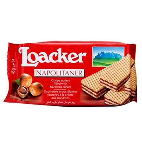 Loacker Wafer Napolitaner Crispy Filed With Hazelnut Cream 45 Gram