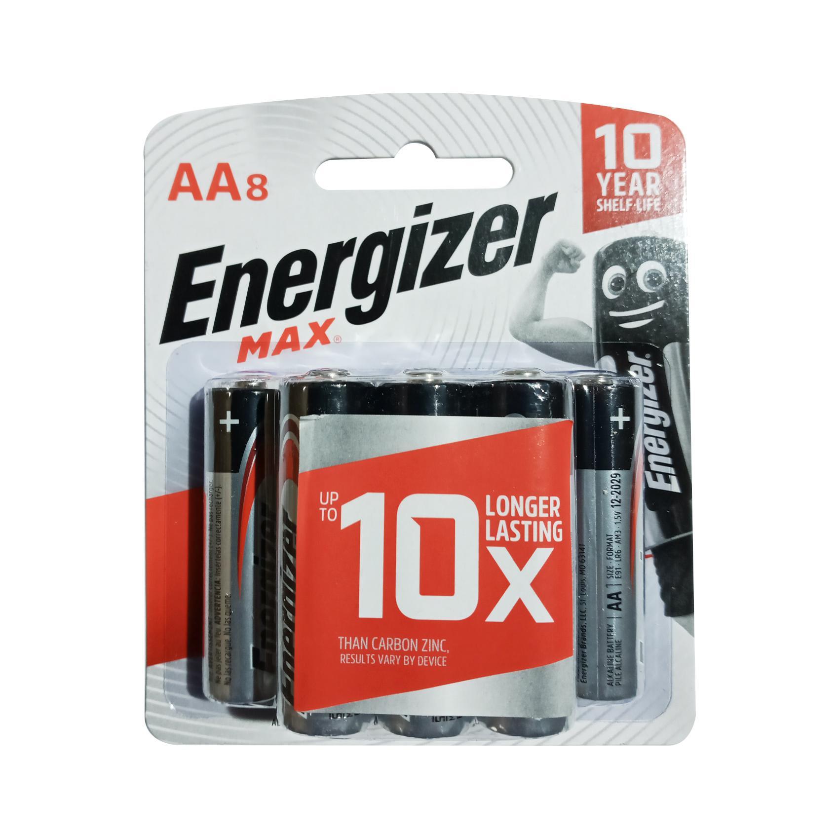 Buy Energizer Max Alkaline E91Bp Battery 8 AA Online Shop Electronics