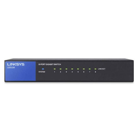Linksys 8-Port Business Desktop Gigabit Switch LGS108 Black