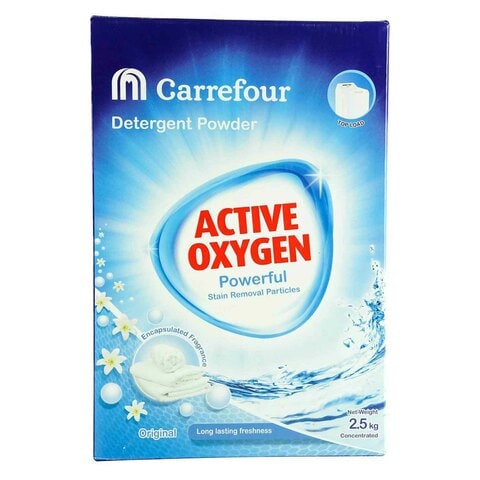 Carrefour Active Oxygen Powerful Top Load Regular Detergent Powder 2.5kg