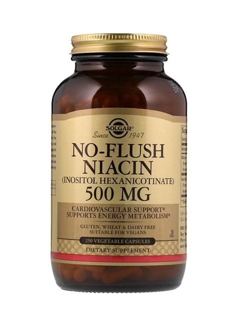 Solgar - No-Flush Niacin Inositol Hexanicotinate - 250 Vegetable Capsules