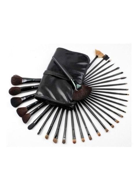 اشتري Generic 24-Piece Colour Makeup Brush Set Black في الامارات