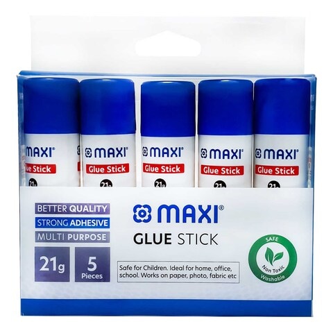 Maxi Glue Stick White 21g Pack of 5